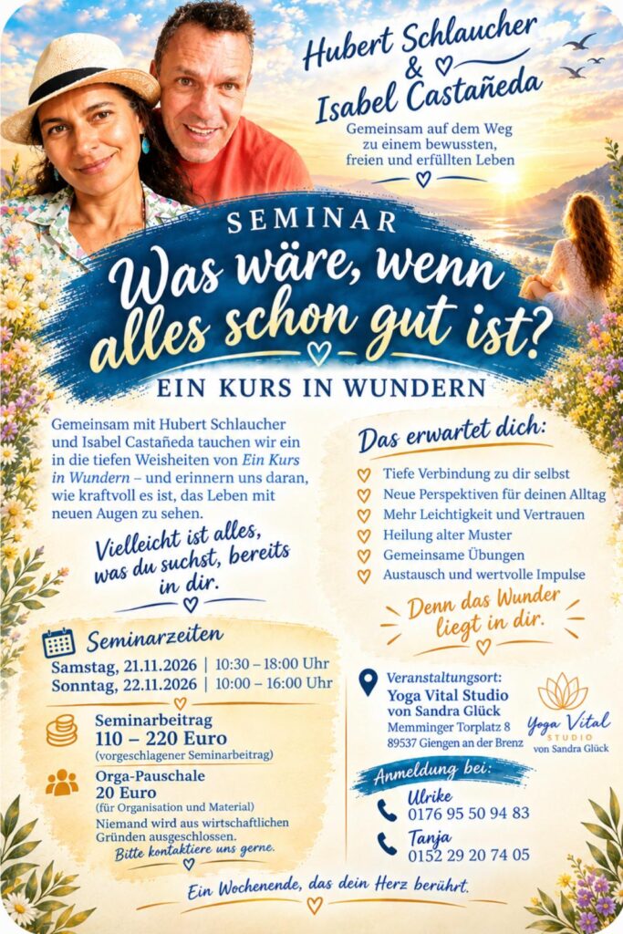 Was wäre. wenn alles schon gut ist?